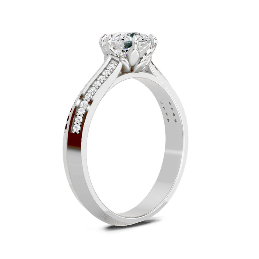 0.96 Carat Round Solitaire Ring FG VS Diamond
