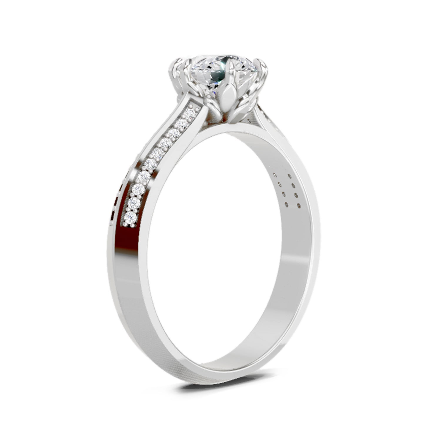 0.96 Carat Round Solitaire Ring FG VS Diamond