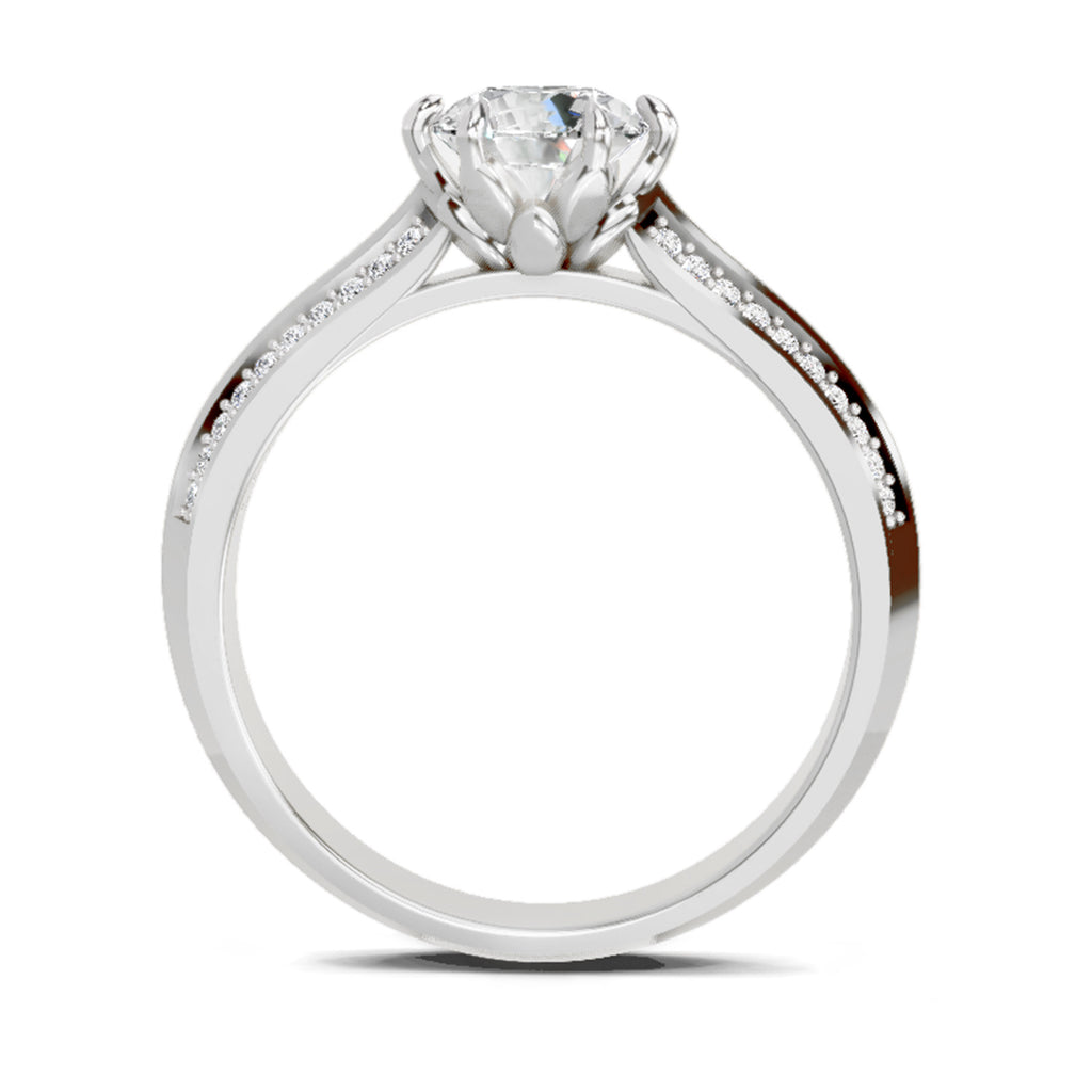 0.96 Carat Round Solitaire Ring FG VS Diamond