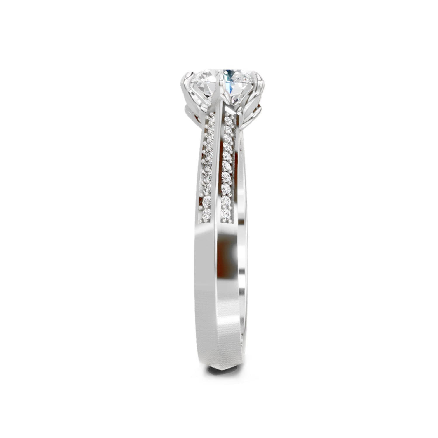 0.96 Carat Round Solitaire Ring FG VS Diamond