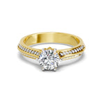 0.96 Carat Round Solitaire Ring FG VS Diamond
