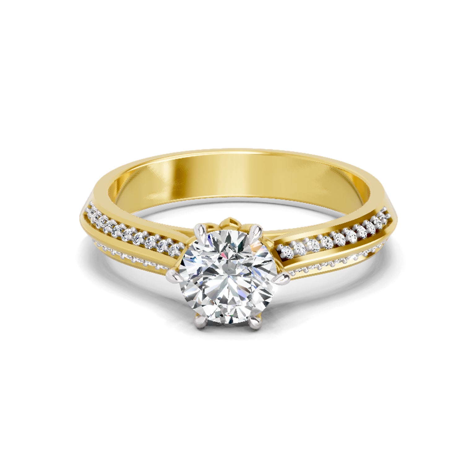 0.96 Carat Round Solitaire Ring FG VS Diamond