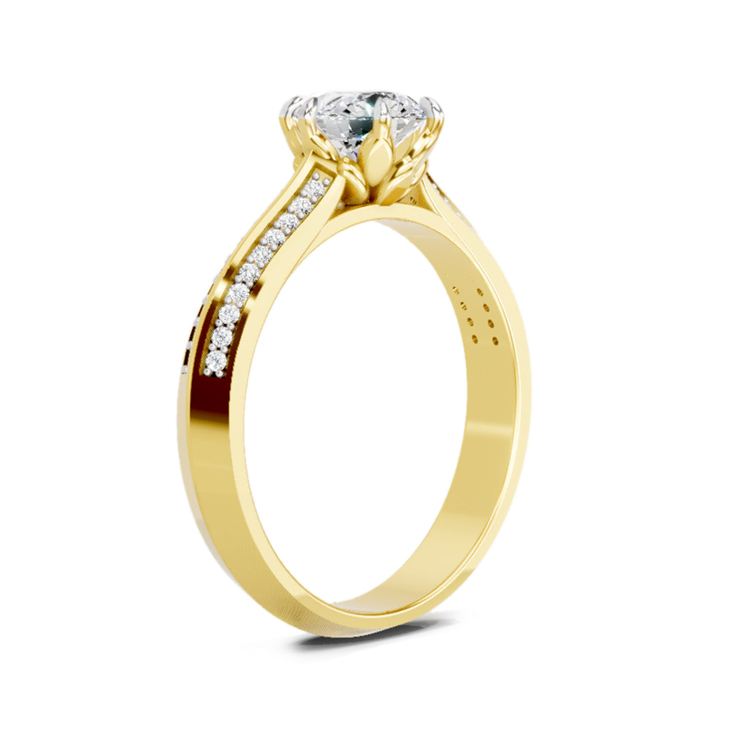 0.96 Carat Round Solitaire Ring FG VS Diamond