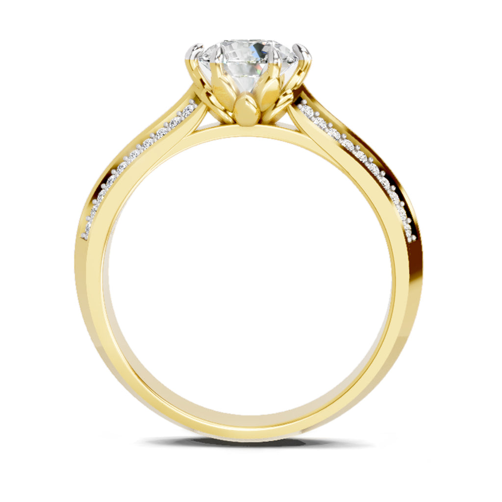 0.96 Carat Round Solitaire Ring FG VS Diamond