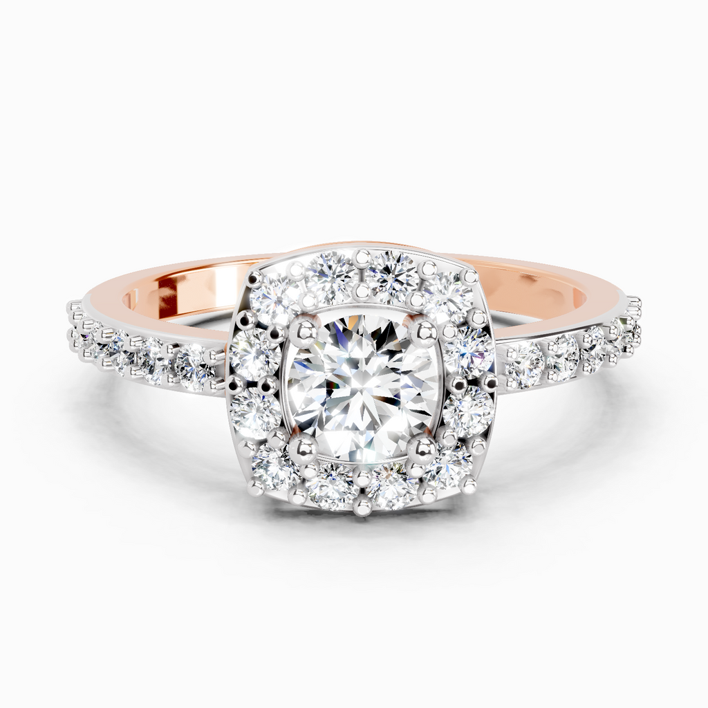 1 Ct Round Halo Ring