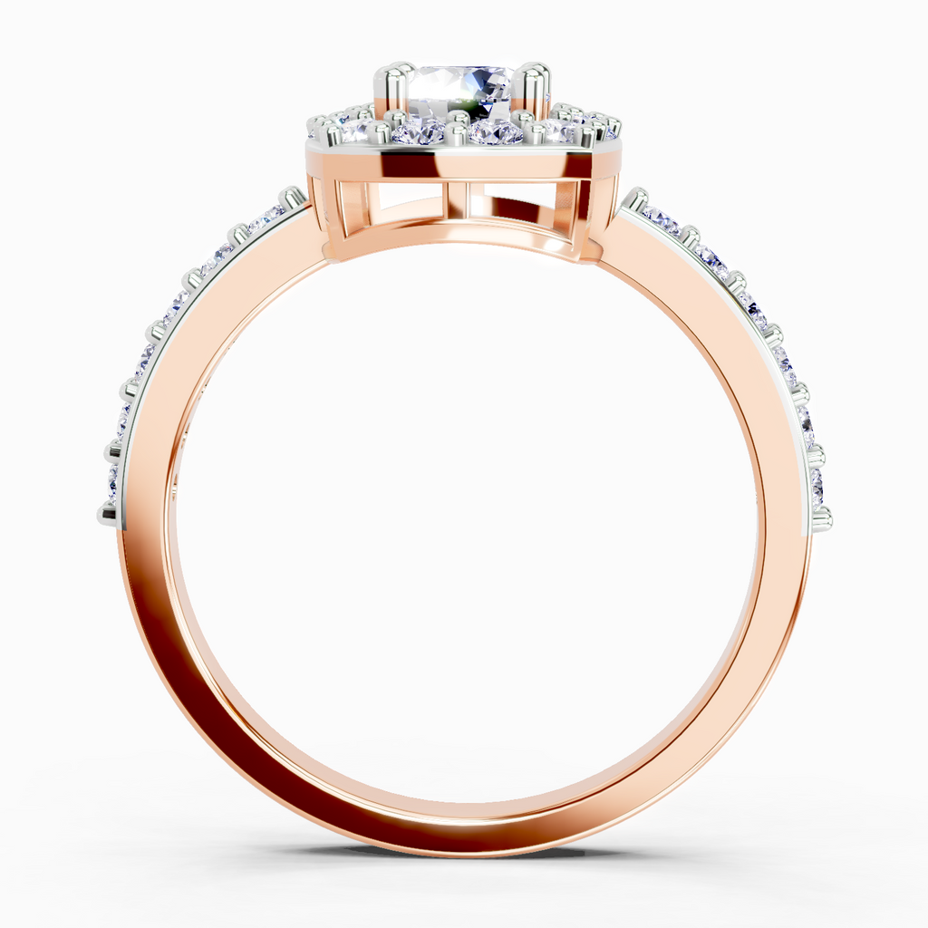 1 Ct Round Halo Ring