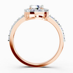 1 Ct Round Halo Ring