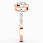 1 Ct Round Halo Ring