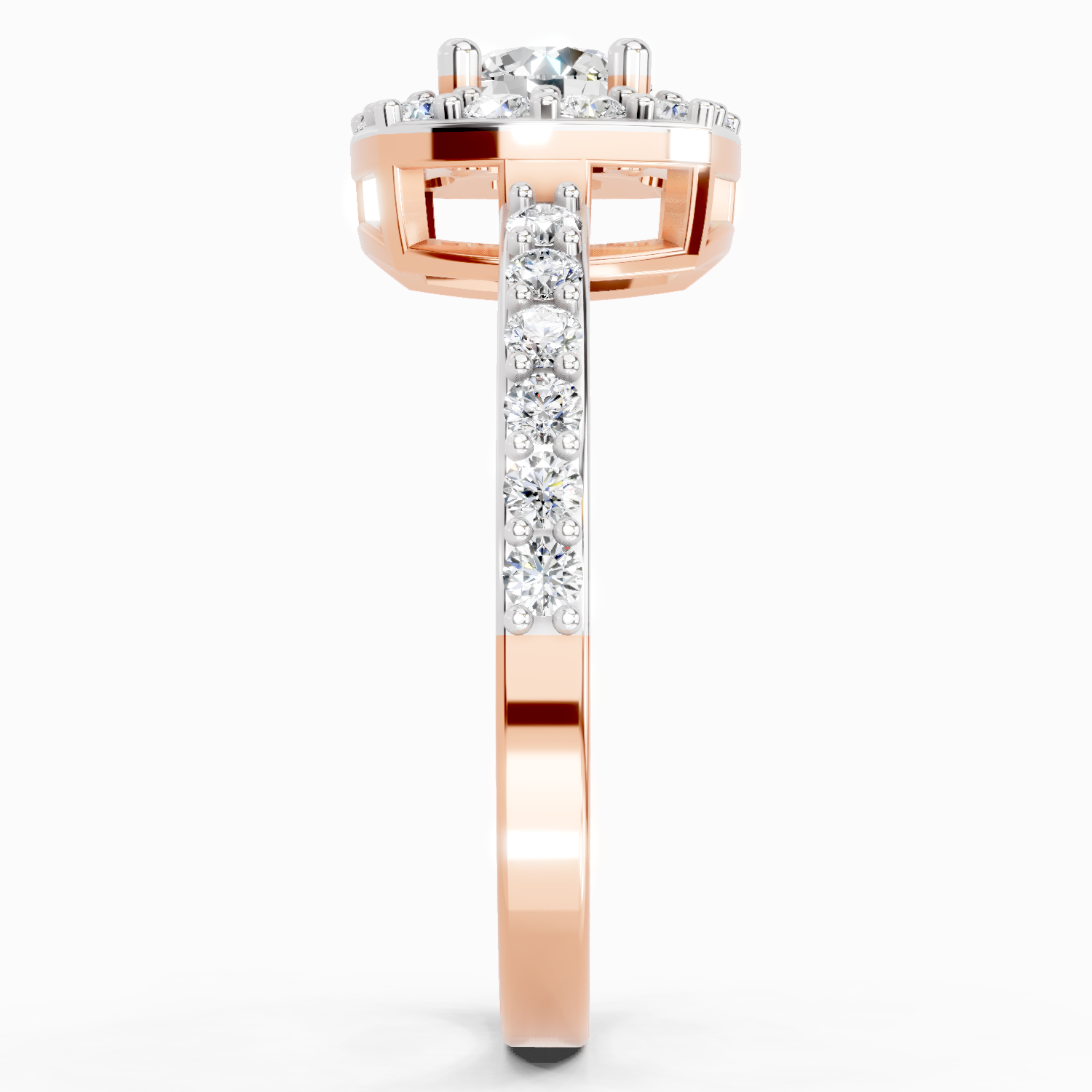 1 Ct Round Halo Ring