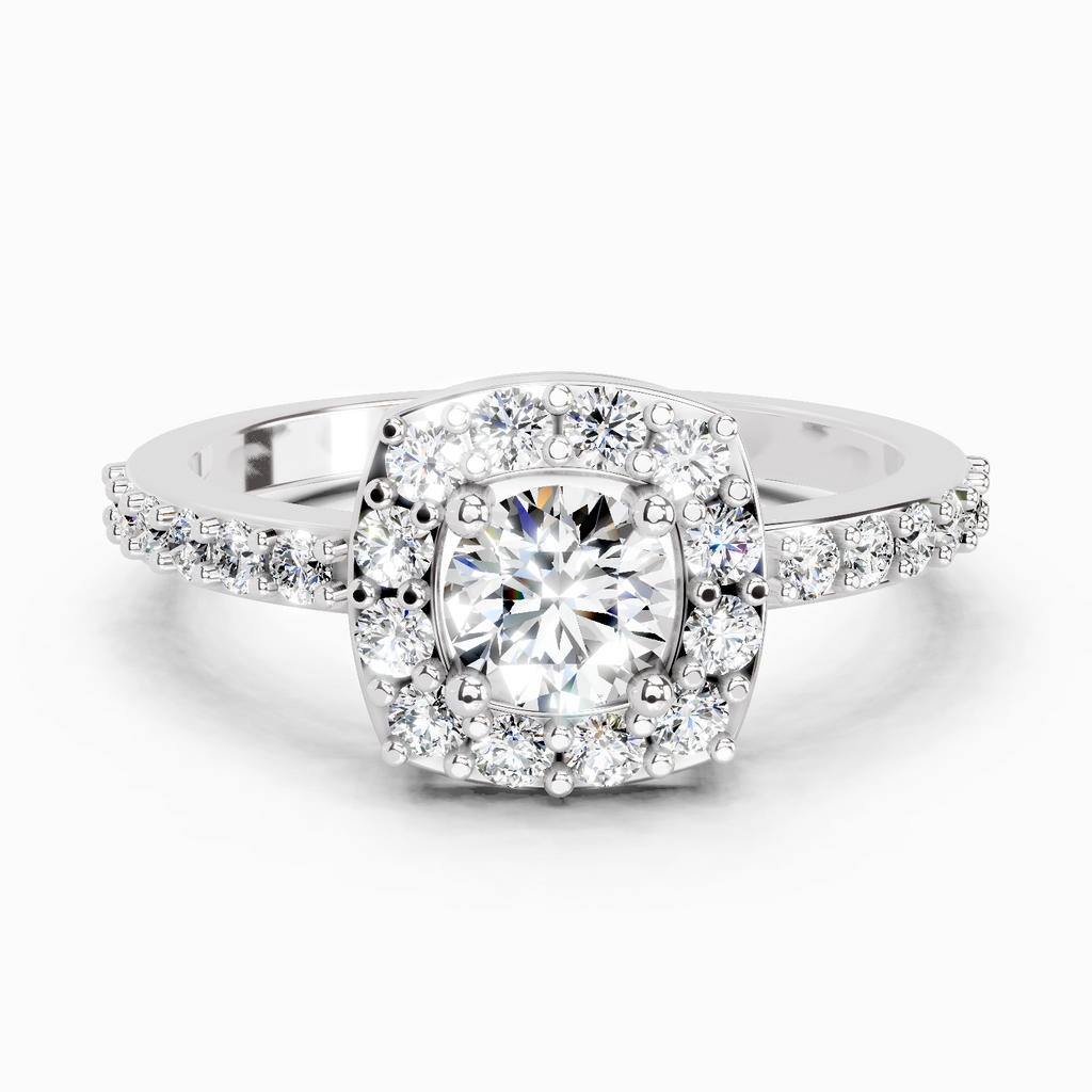 1 Ct Round Halo Ring
