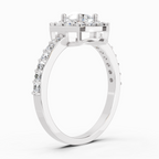 1 Ct Round Halo Ring