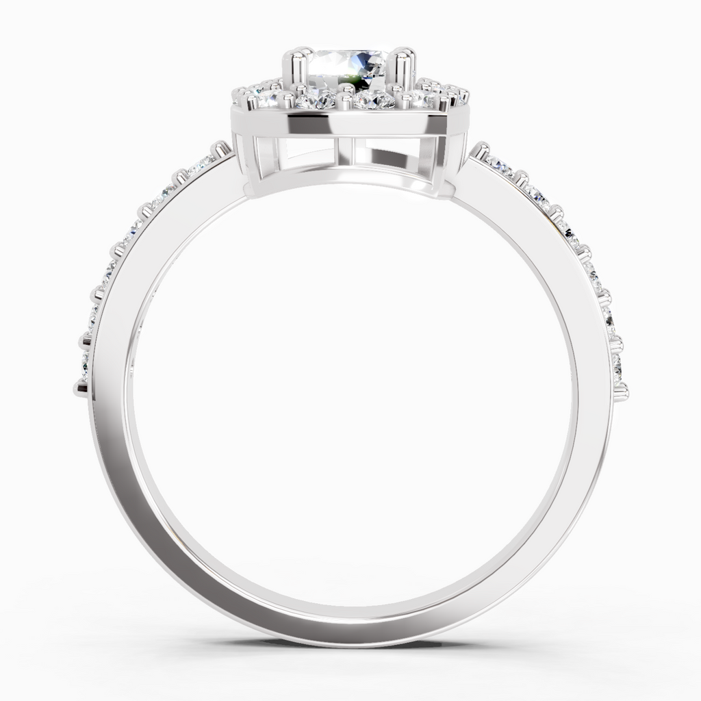 1 Ct Round Halo Ring