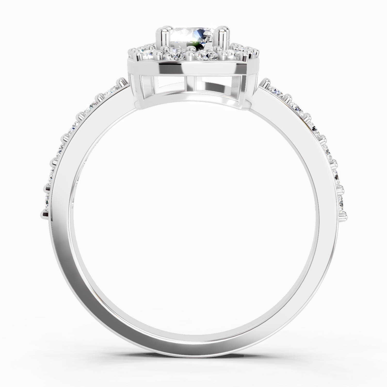 1 Ct Round Halo Ring