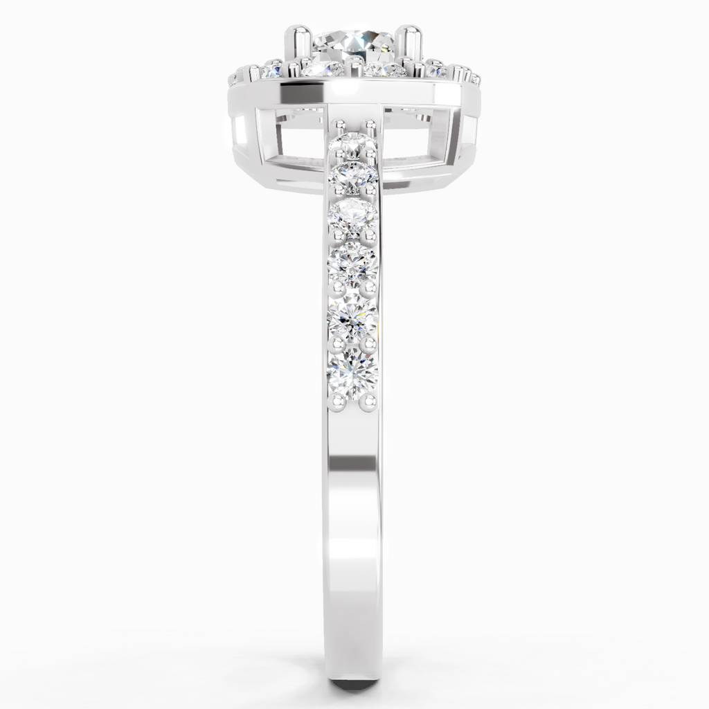 1 Ct Round Halo Ring