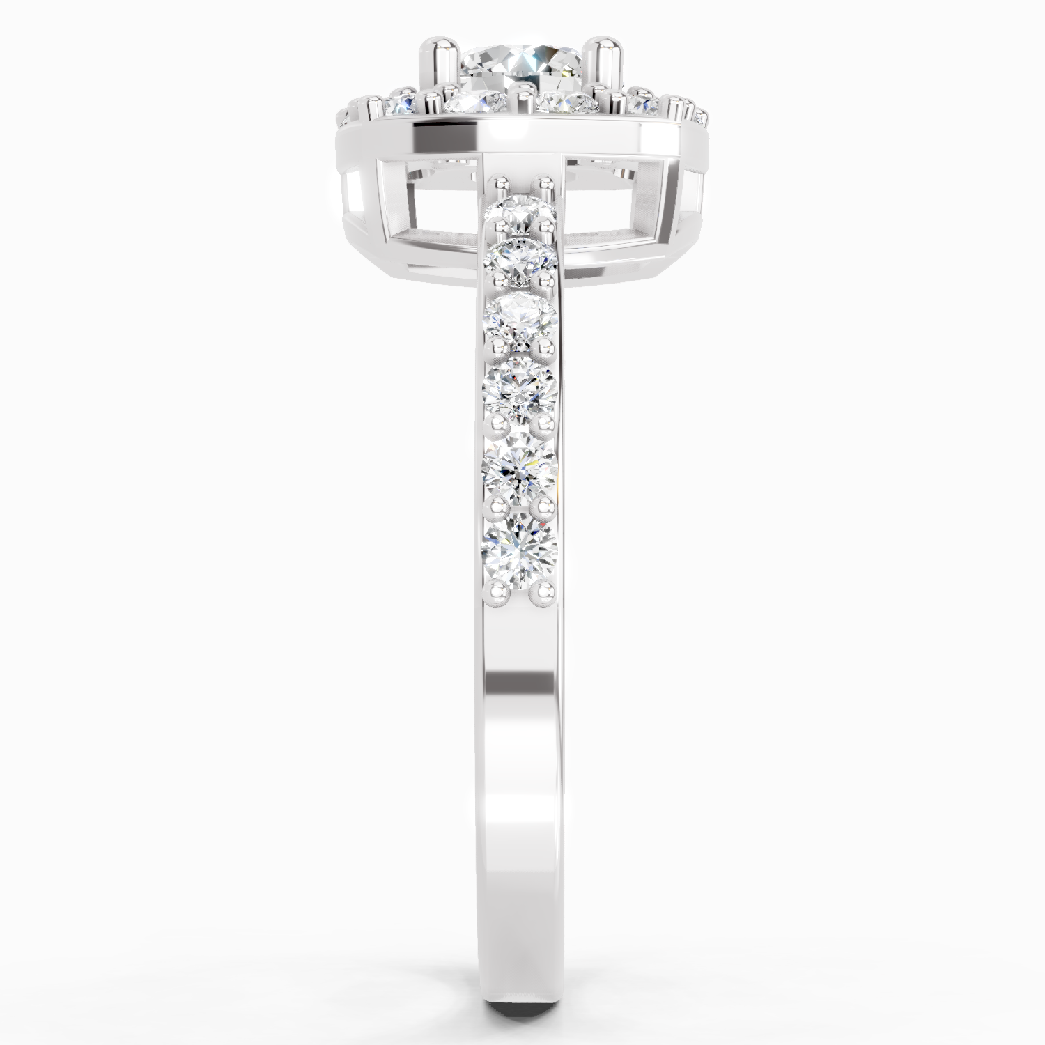 1 Ct Round Halo Ring