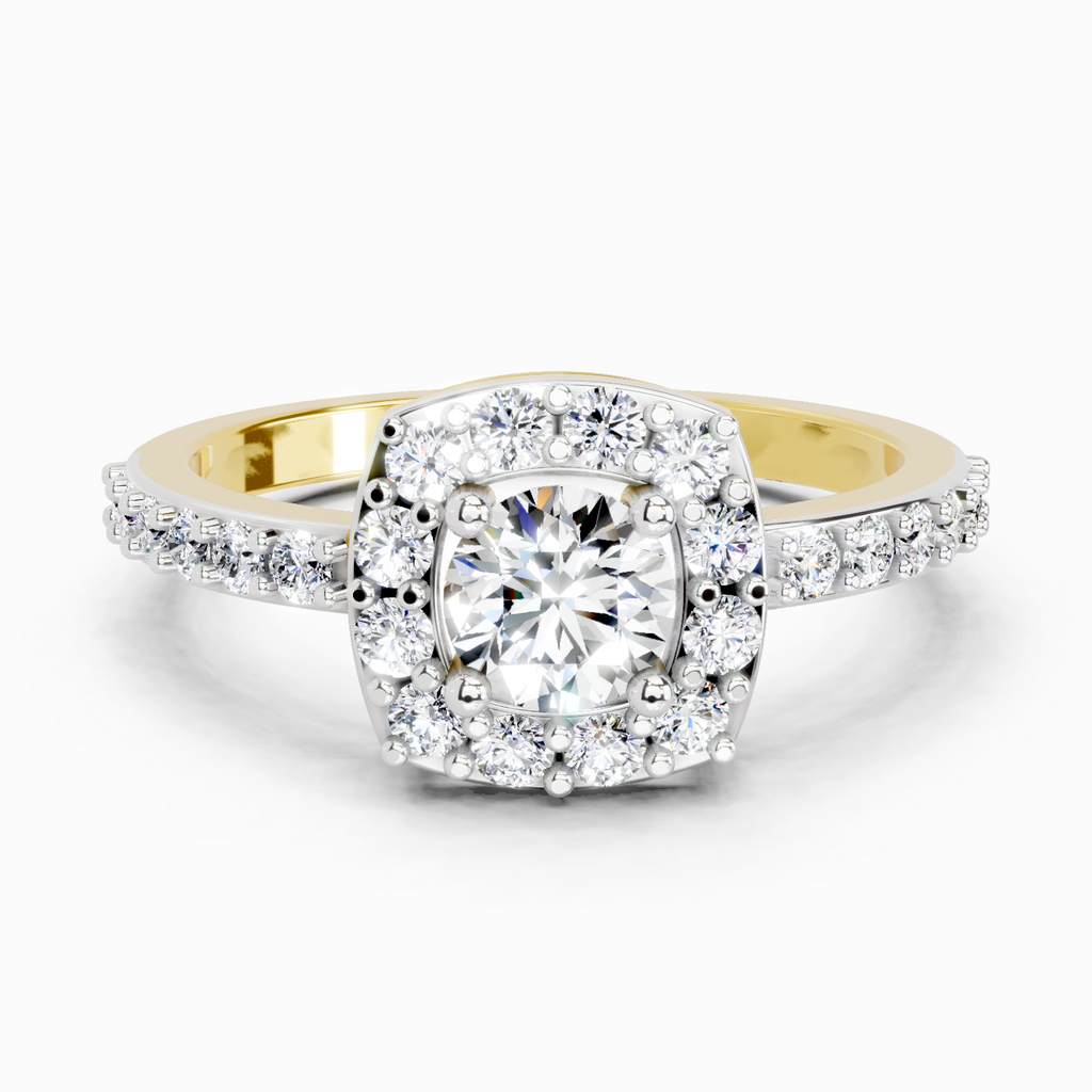 1 Ct Round Halo Ring