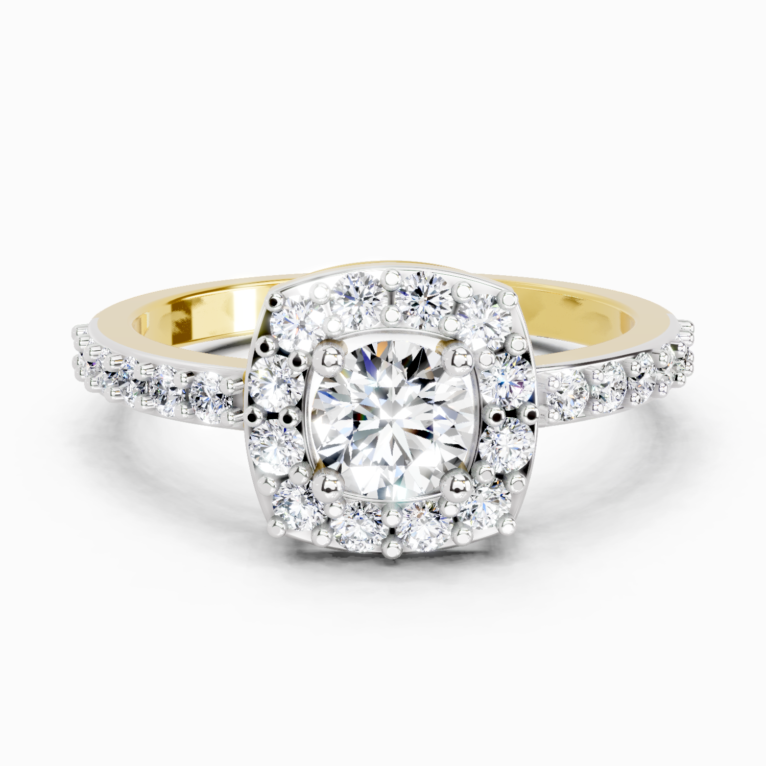 1 Ct Round Halo Ring