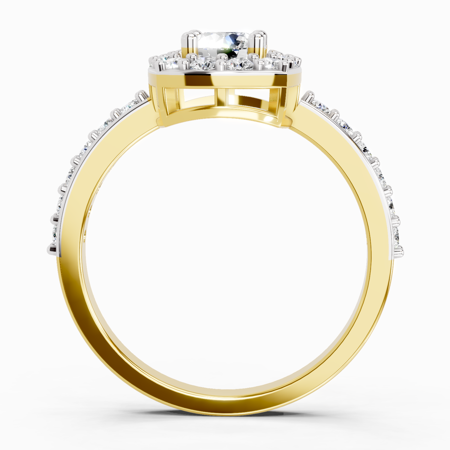 1 Ct Round Halo Ring