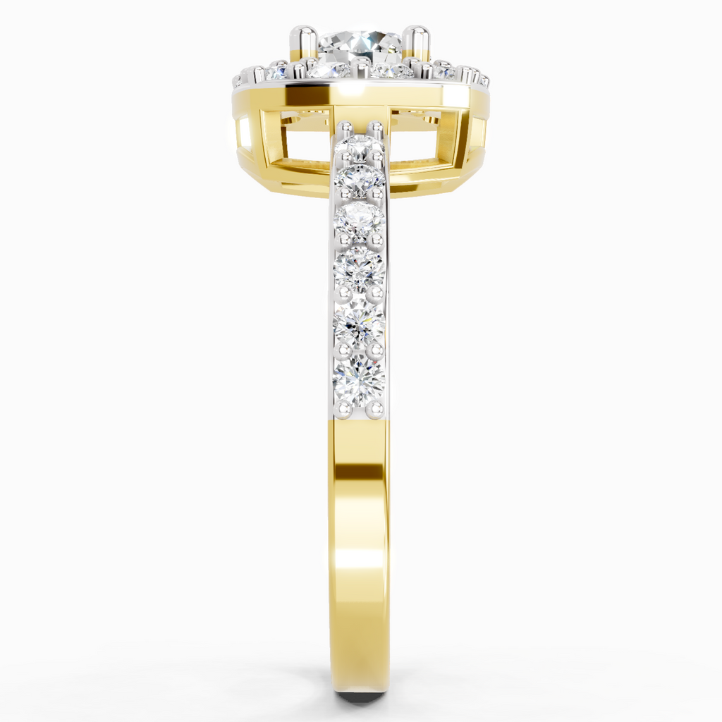 1 Ct Round Halo Ring