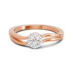 0.09 Carat Round Halo Ring FG VS Diamond