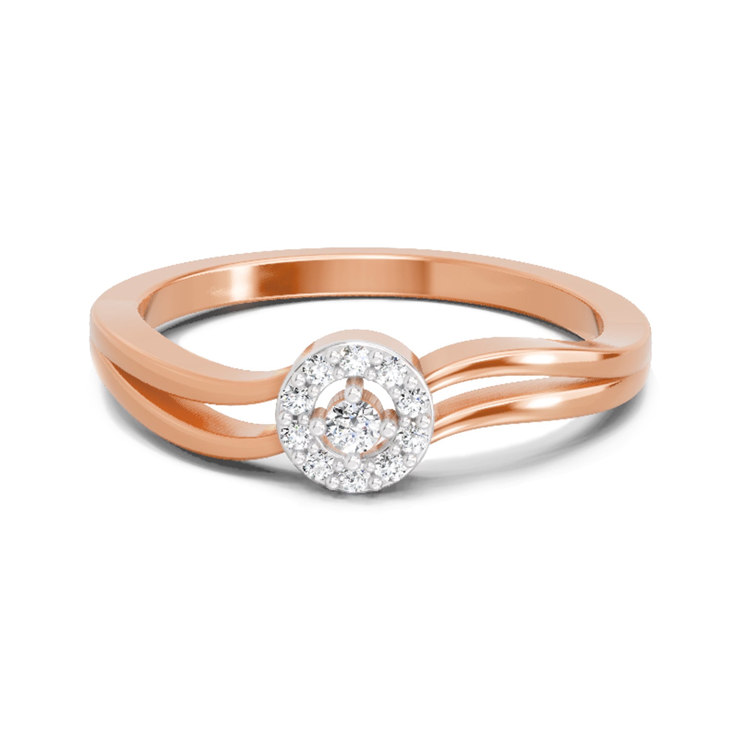1 Ct Round Halo Ring