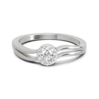 0.09 Carat Round Halo Ring FG VS Diamond
