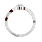 0.09 Carat Round Halo Ring FG VS Diamond