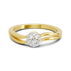 0.09 Carat Round Halo Ring FG VS Diamond