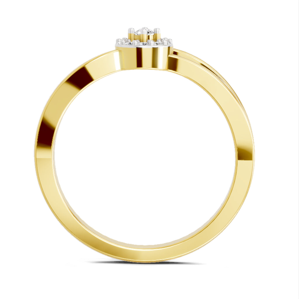 0.09 Carat Round Halo Ring FG VS Diamond