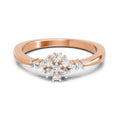 0.09 Carat Round Halo Ring FG VS Diamond