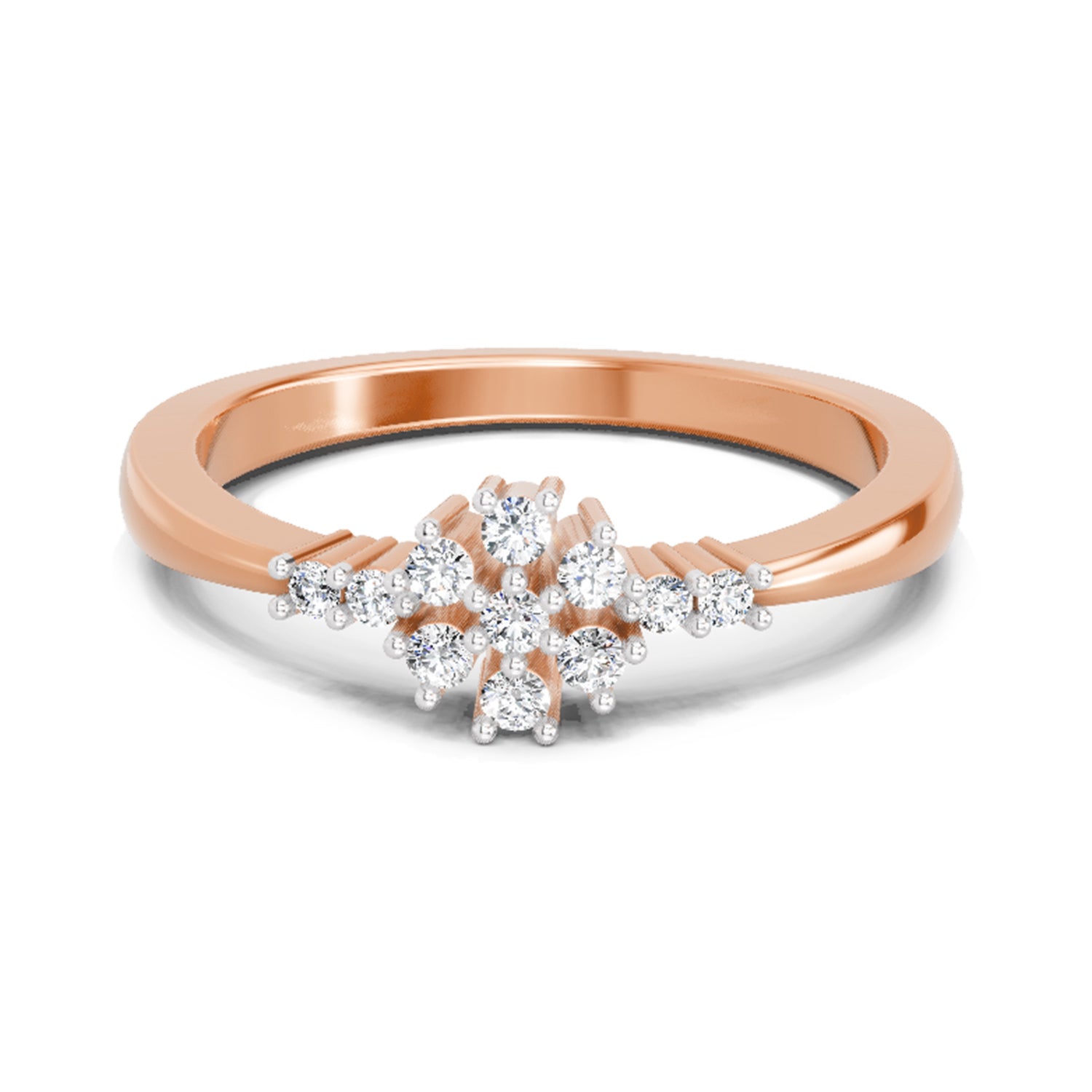 0.09 Carat Round Halo Ring FG VS Diamond