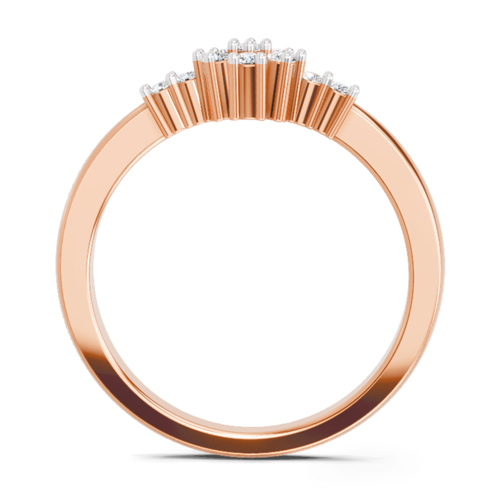 Sparkles 0.16 Ct Round Cluster Diamond Ring in 14K Gold