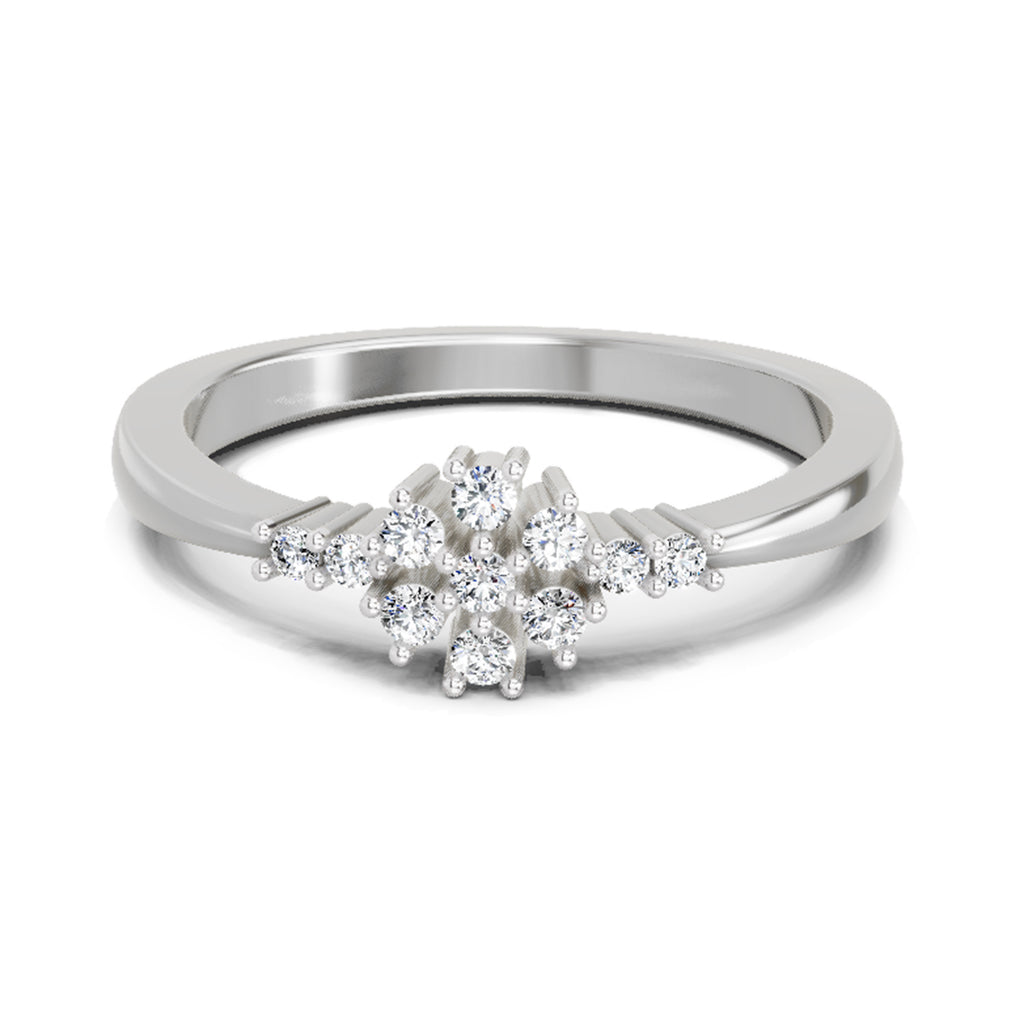 Sparkles 0.16 Ct Round Cluster Diamond Ring in 14K Gold