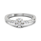 Sparkles 0.16 Ct Round Cluster Diamond Ring in 14K Gold