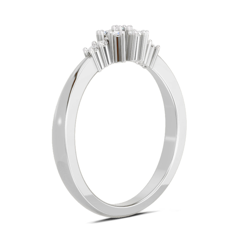 Sparkles 0.16 Ct Round Cluster Diamond Ring in 14K Gold