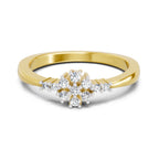 Sparkles 0.16 Ct Round Cluster Diamond Ring in 14K Gold