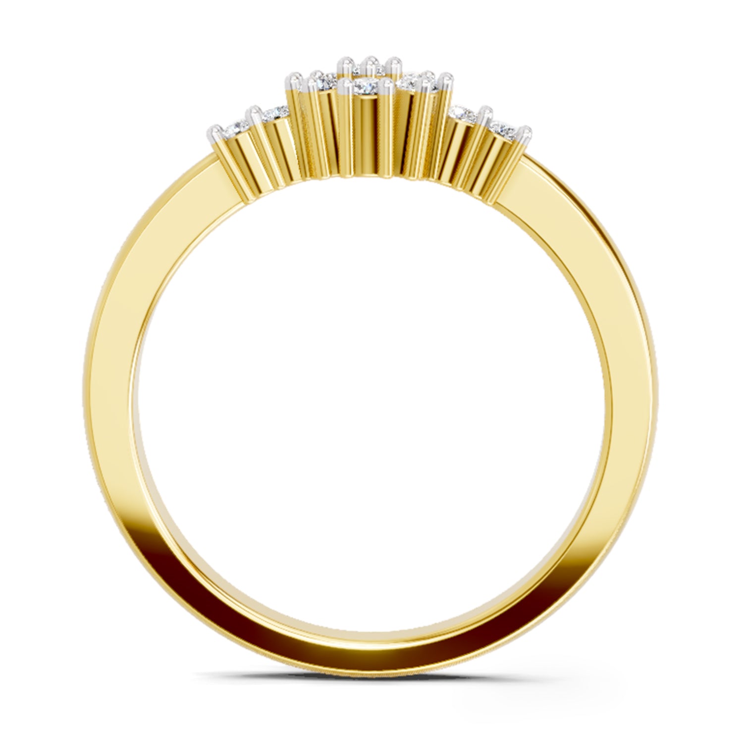 Sparkles 0.16 Ct Round Cluster Diamond Ring in 14K Gold