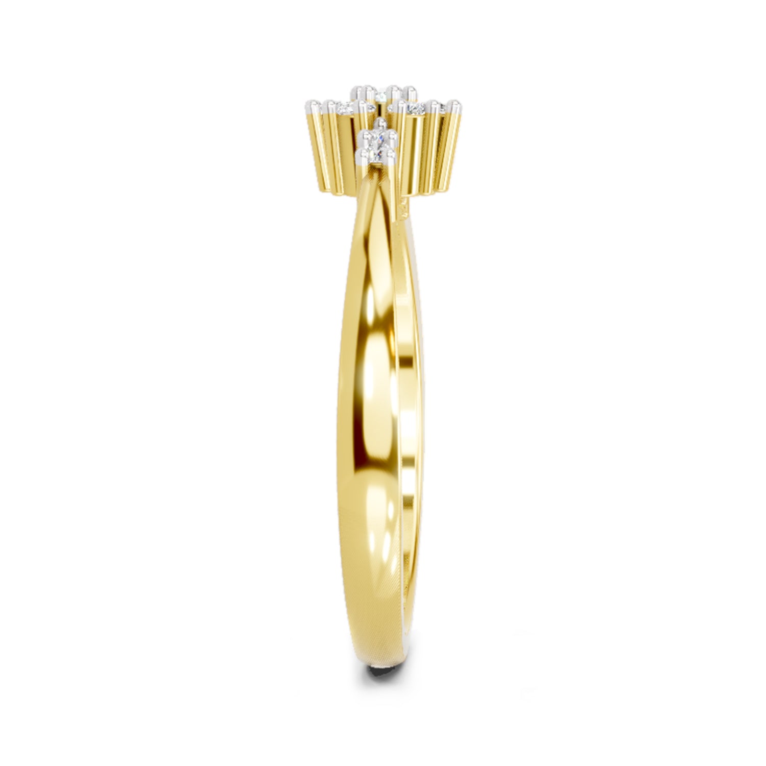 Sparkles 0.16 Ct Round Cluster Diamond Ring in 14K Gold