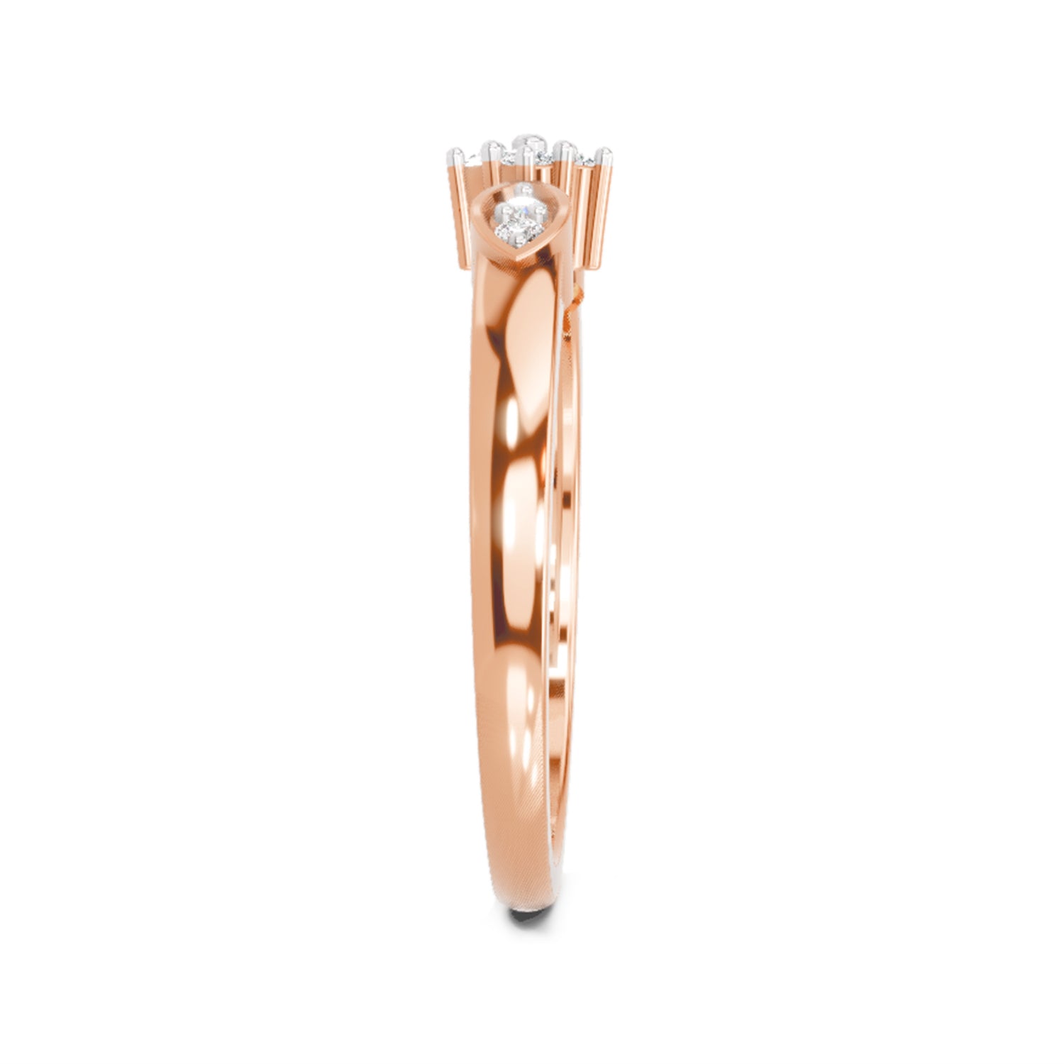 0.11 Ct Round Cluster Ring FG VS Diamond