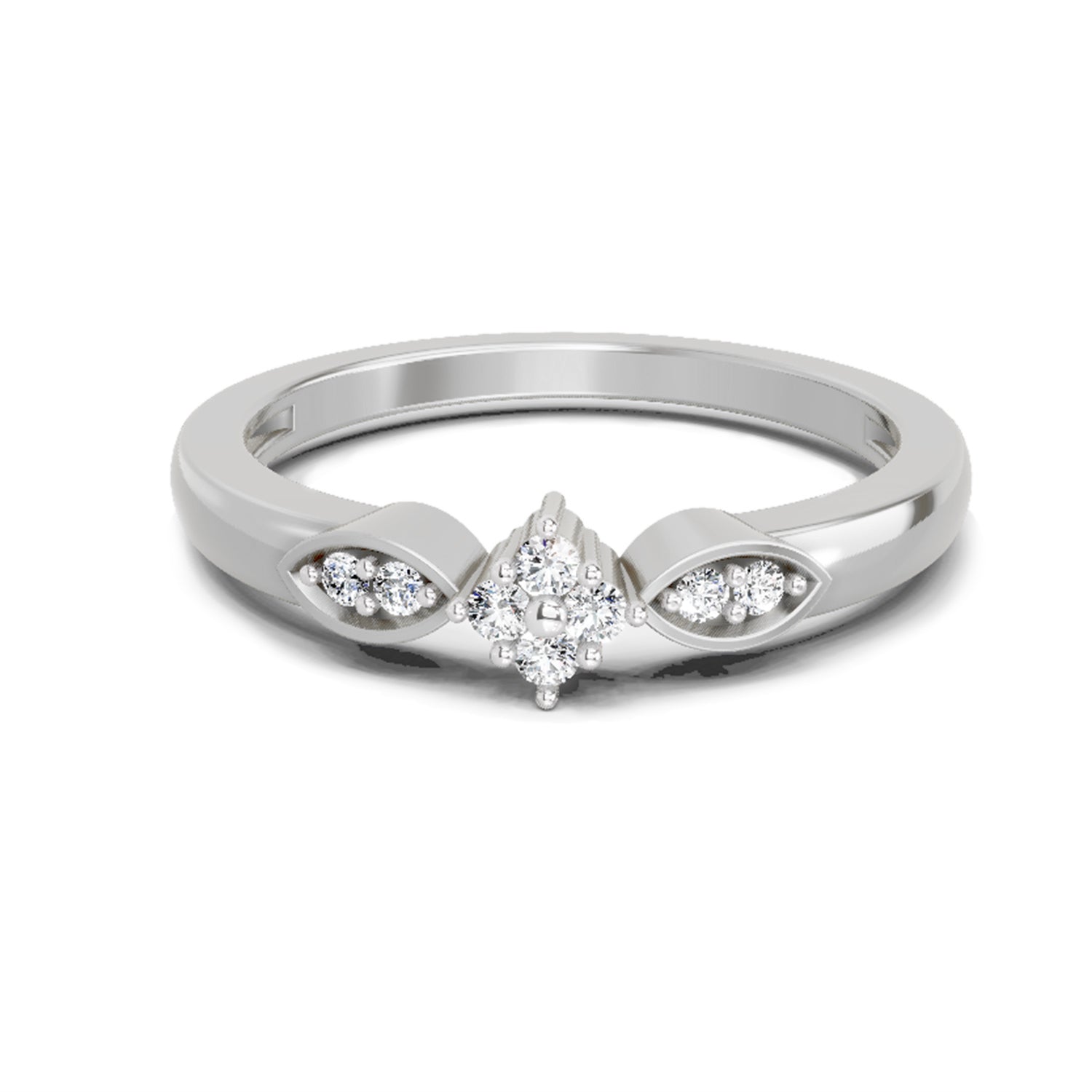 0.11 Ct Round Cluster Ring FG VS Diamond