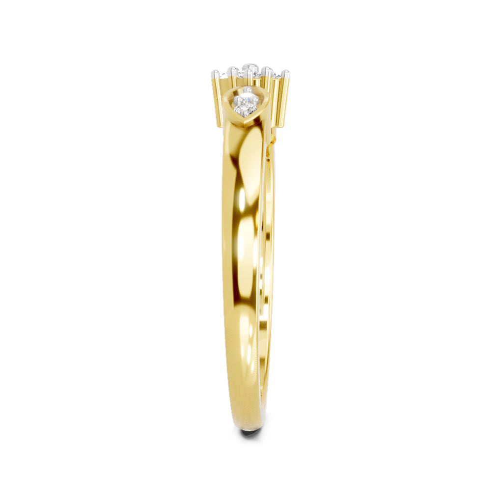 0.11 Ct Round Cluster Ring FG VS Diamond