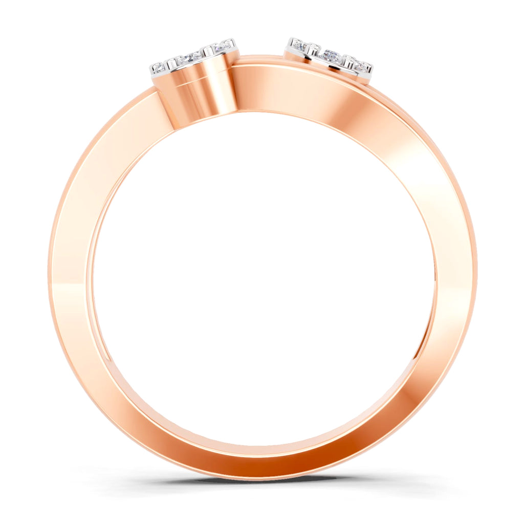 Sparkles 0.18 Ct Floral Diamond Ring in 14K Gold