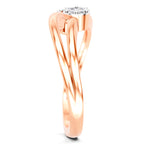 Sparkles 0.18 Ct Floral Diamond Ring in 14K Gold