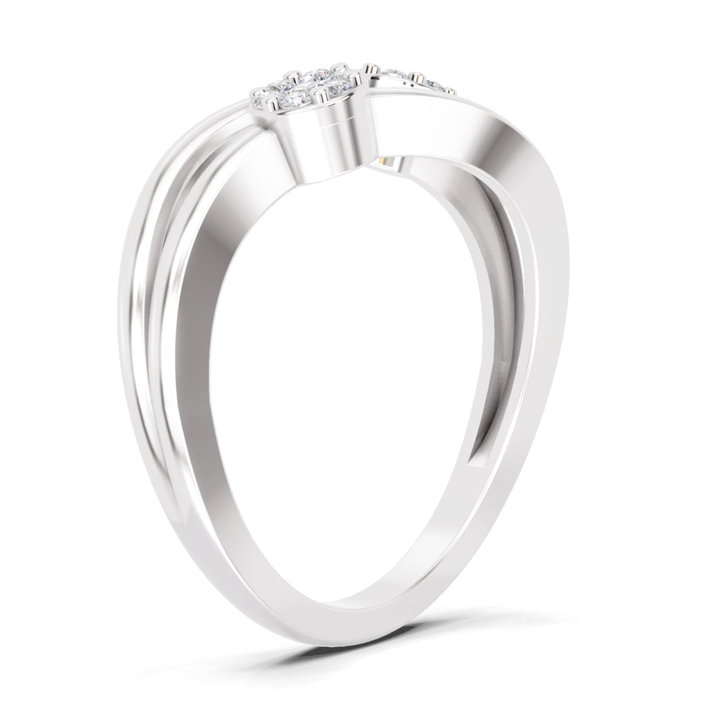 Sparkles 0.18 Ct Floral Diamond Ring in 14K Gold