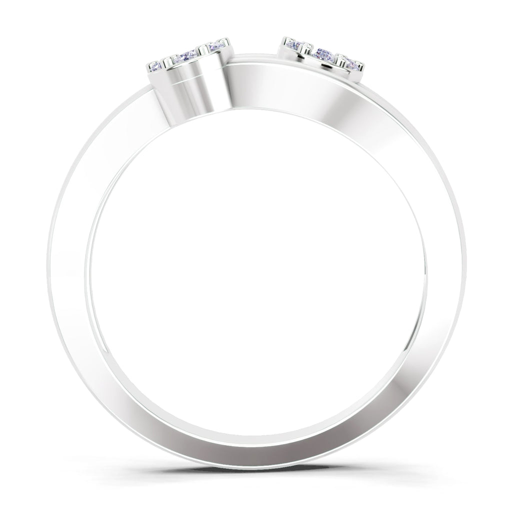 Sparkles 0.18 Ct Floral Diamond Ring in 14K Gold