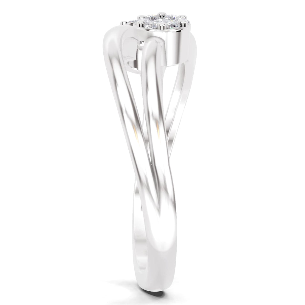 Sparkles 0.18 Ct Floral Diamond Ring in 14K Gold
