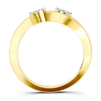 Sparkles 0.18 Ct Floral Diamond Ring in 14K Gold