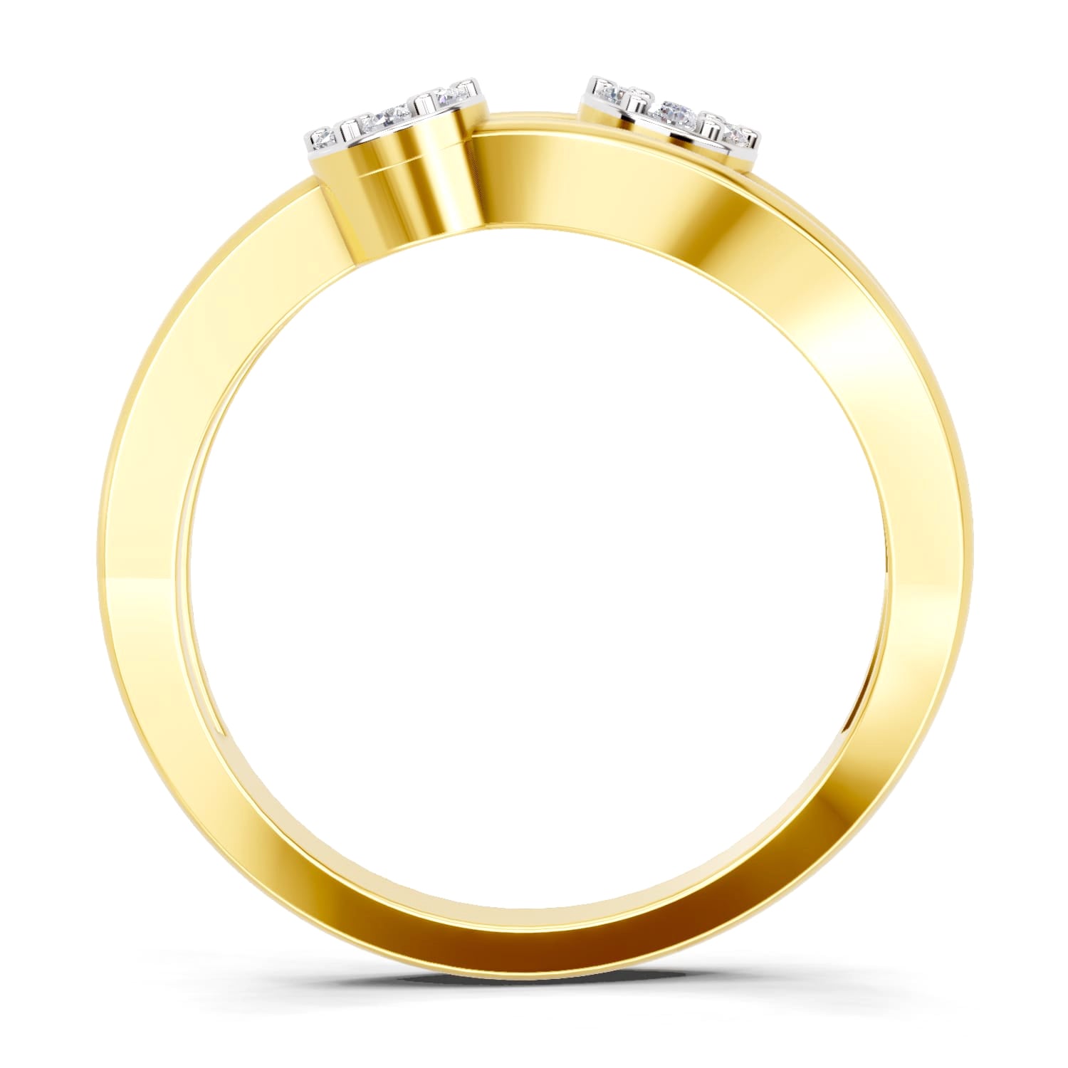 Sparkles 0.18 Ct Floral Diamond Ring in 14K Gold