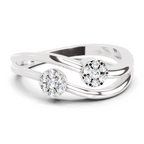 0.07 Carat Twin Bloom Promise Engagement Ring