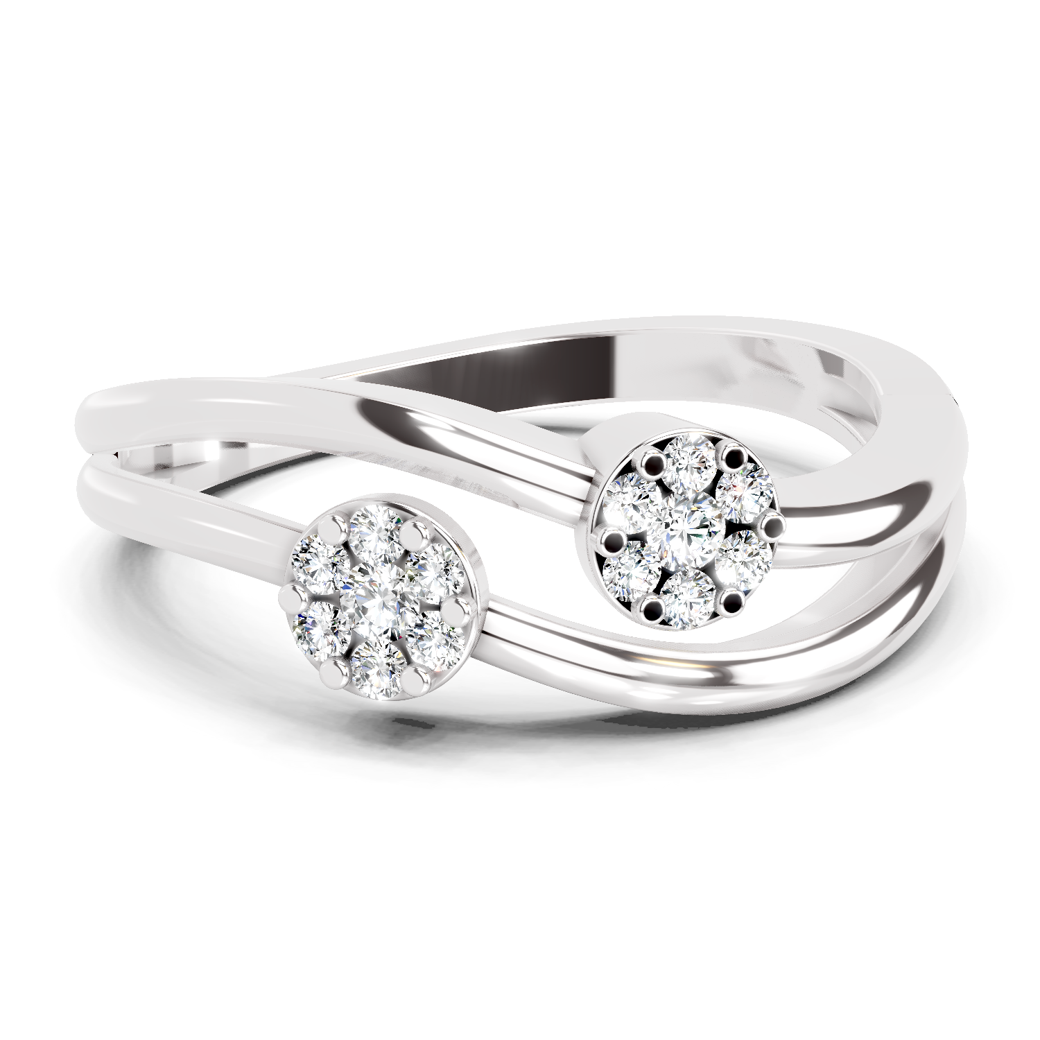0.07 Carat Twin Bloom Promise Engagement Ring